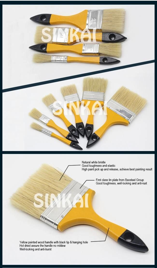 Wooden Handle Paint Brush with Bristle Mixed with Synthetic Filaments for Philippine Market