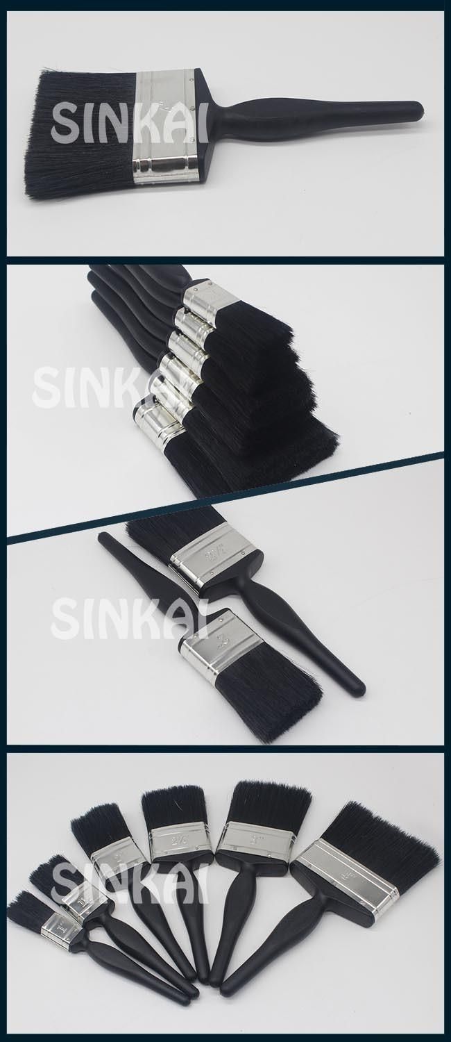 Iran Plastic Handle Black Bristle Painting Brush