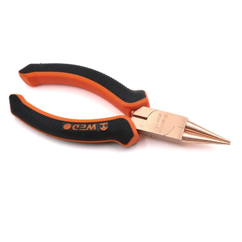 Wedo 6" High Quality Pliers Non Sparking Round Nose Pliers Anti-Slip Handle Beryllium Copper