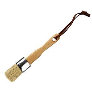 6.3 Inch Customized Logo Oval Chalk Paint Brush with Wooden Handle