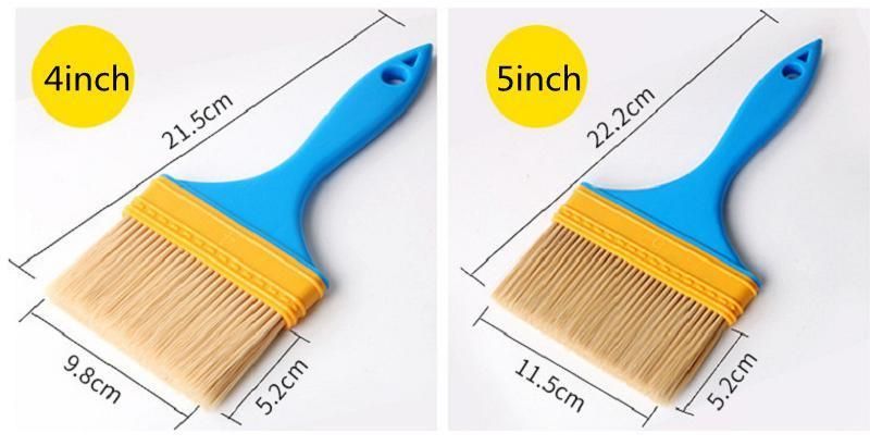 Customized Logo and Color Plastic Handle Soft Nylon Paint Brush