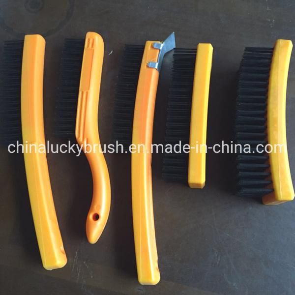 Yellow Colour Handle Steel Wire Brush for Different Shape (YY-537)