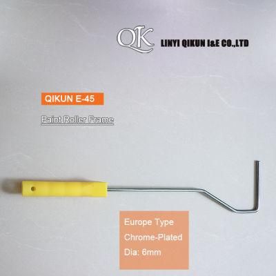 E-45 4&quot; Europe Type Single Rod Paint Roller Frame Hardware Hand Tools