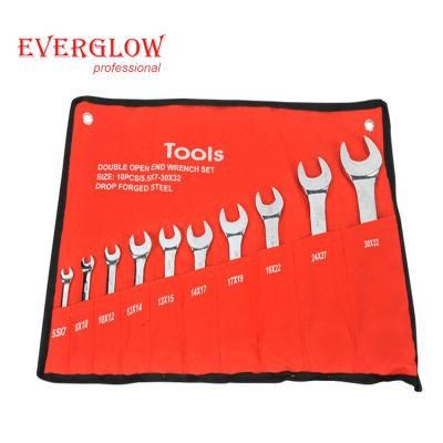 Double End Combination Wrench Set Vehicle Multi Purpose Wrench Spanner Tool Sets with Cloth Bag Packing