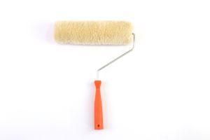 2020 Comfortable Brown Polyester Fiber Roller Red Plastic Handle Paint Roller Brush