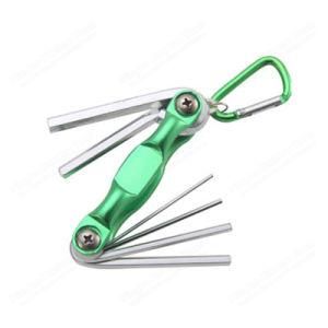 Cr-V 6PCS Folding Hex Key Set Wrench Aluminum Handle for Hand Tools
