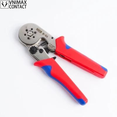 6-6white Head Red Handle Sleeve Crimping Pliers Tube Terminal Crimping Pliers European Style Nickeling Surface Process