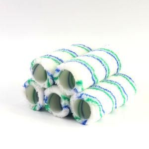 Polyester Fiber White and Green Stripes Roller