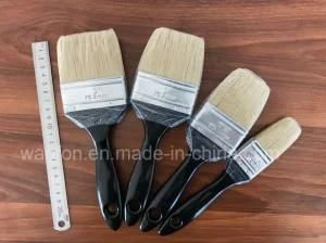 Wooden Handle Paint Brush with White Bristle Material