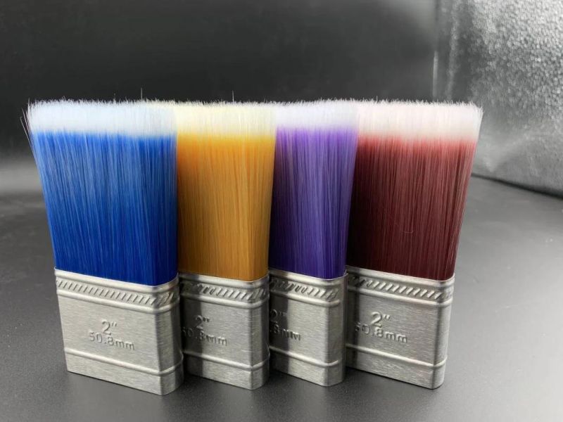 Plastic Bristles Solid White+Red Physical Tapered Synthetic Brush Filament