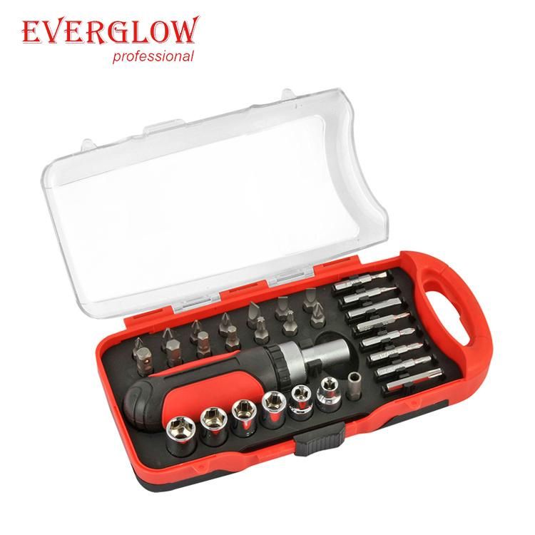 32PC Bits Set Metric Socket Wrench Set 1/4′′ Hex Nut Driver Drill Bits