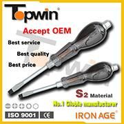 High Grade S2 Material, Cheap Screwdriver, Slotted and Phillip Screwdriver, PVC Handle Magnetic Screwdriver