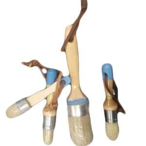 Wooden Handle Round Bristle Chalk Oil Paint Painting Wax Brush