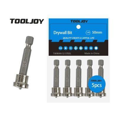 Security Drywall Screw Driver Setter with 25mm 50mm pH1 pH2 pH3 1/4 Inch Hex Shank Bits