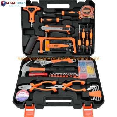 55PCS Hand Tools Set with Electric Iron Hacksaw Frame Hex Sockets for Automotive Industry Household