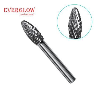 Hot Sale 6mm Shank Oval Shape Carbide Diamond Rotary Burr Grinding Burrs