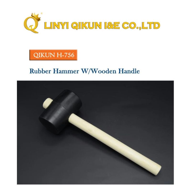 H-751 Construction Hardware Hand Tools Rubber Plastic Hammer with Rubber Coated Handle