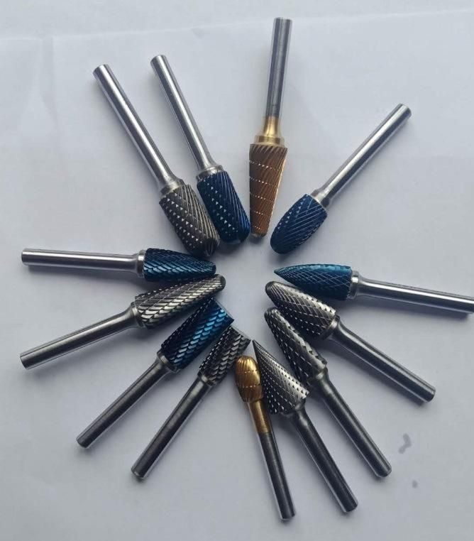 Oval Shape Tungsten Carbide Cutting Tools Rotary Burrs