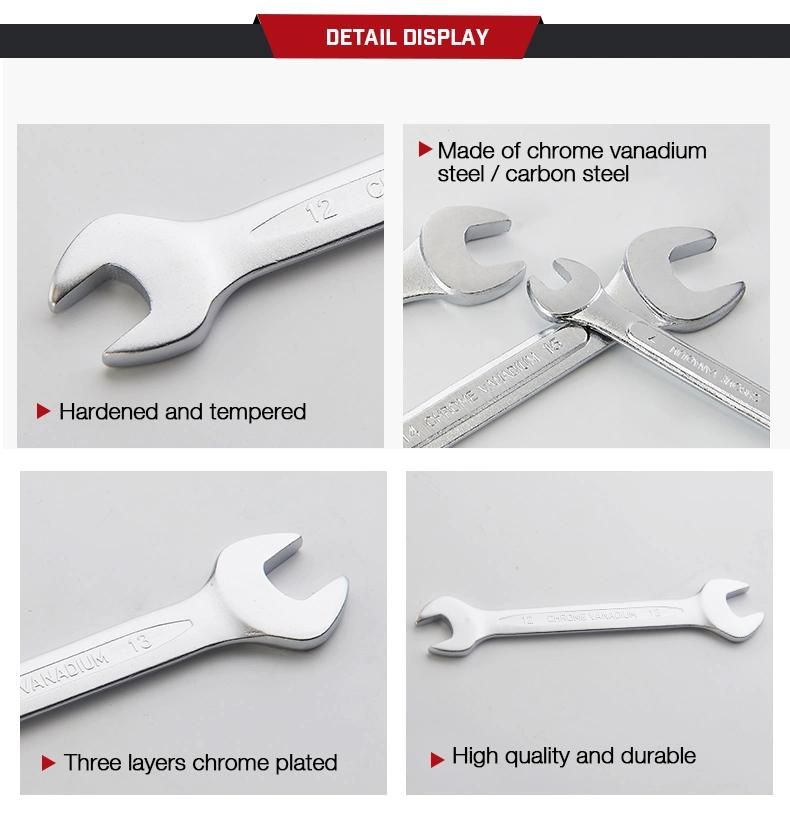 CE DIN 3110 Sunk Panel Double Open End Wrench