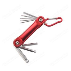 Cr-V 8PCS Folding Wrench Ball Hex Key Set Aluminum Handle Hand Tools