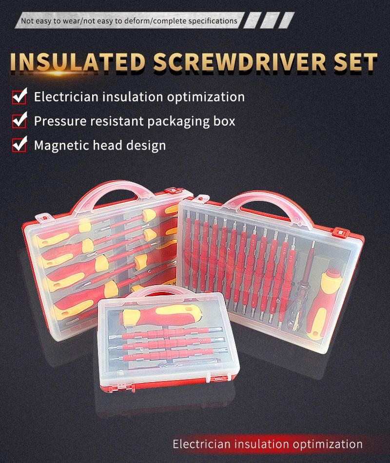 5PCS/8PCS/14PCS Insulated Screwdriver Set Dual-Purpose Two Headed Cutter Bar
