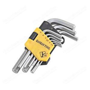 9PCS Short Long Hex Key Set Wrench Chromed for Hand Tools