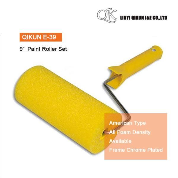 E-36 Hardware Decorate Paint Hand Tools American Type Acrylic Polyester Mixed 9" Paint Roller Brush with Frame