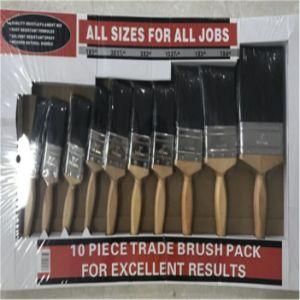 Top Selling Paint Chip Brushes 10pk Synthetic Filaments Wood Handle