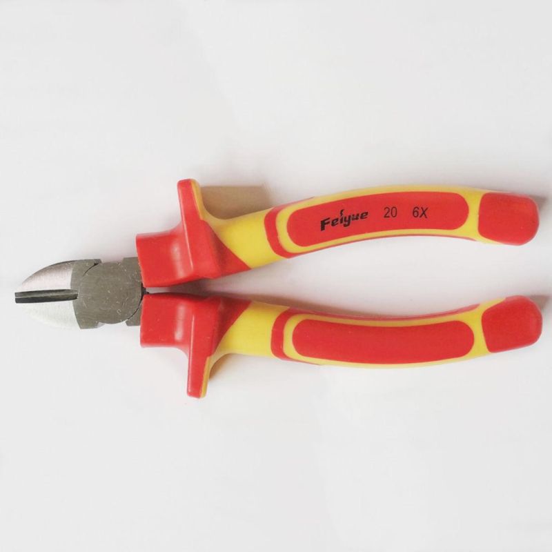 6", Made of Cr-V, Polish, Nickel, Pearl-Nickel Plated, VDE Handle Made of TPE, Wire Stripping Plier, VDE Plier