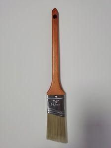 Flat Paint Brushes Set with Hog Bristle and Short Varnished Wood Handle for Oil&Acrylic