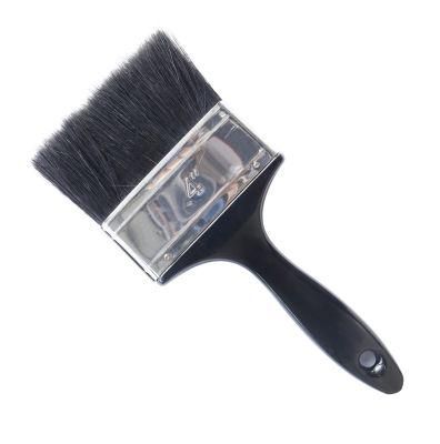 Painting Tools 4&quot; Paint Brush with Natural Pure Bristle and Plastic Handle