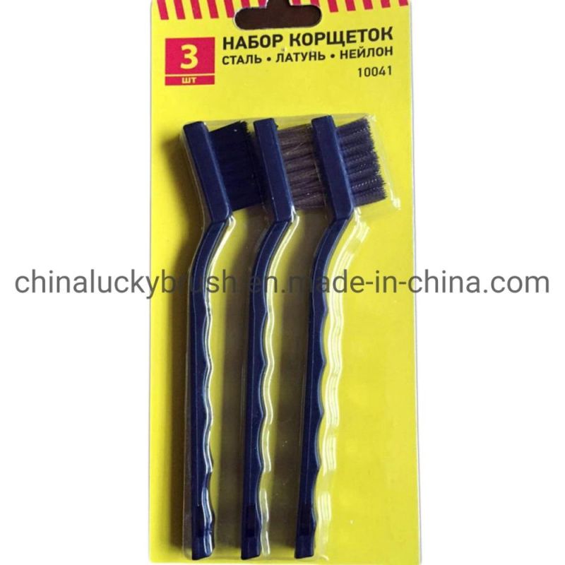 Plastic Handle Two Head Wire Set Brush (YY-694)