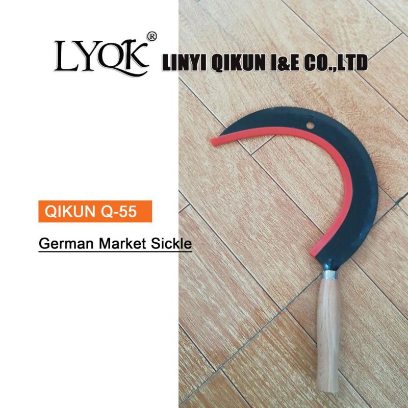 Q-53 Wooden Handle Sickle with Tooth