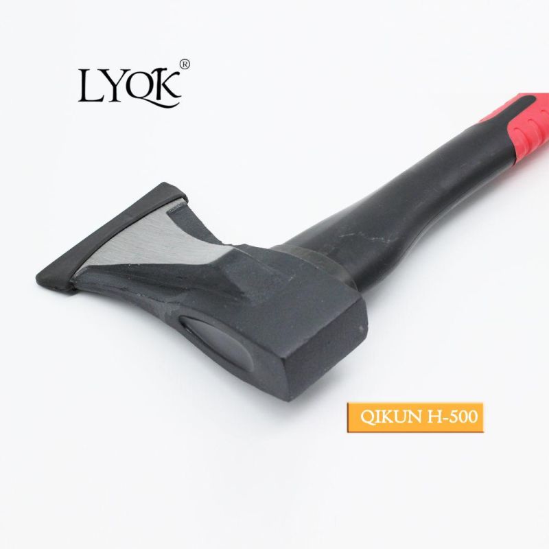 H-405 Construction Hardware Hand Tools Fiberglass Rubber Handle German Type Bricklayer Mason Hammer