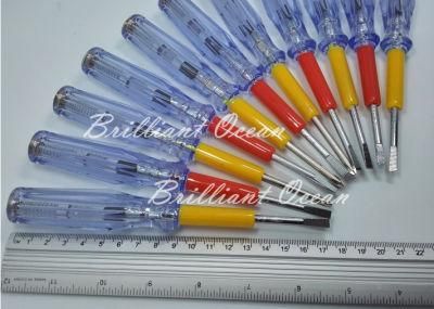 4.5X170mm Electronic Test Pen Magnetic Tip Slotted Head Screwdriver with Plastic Handle