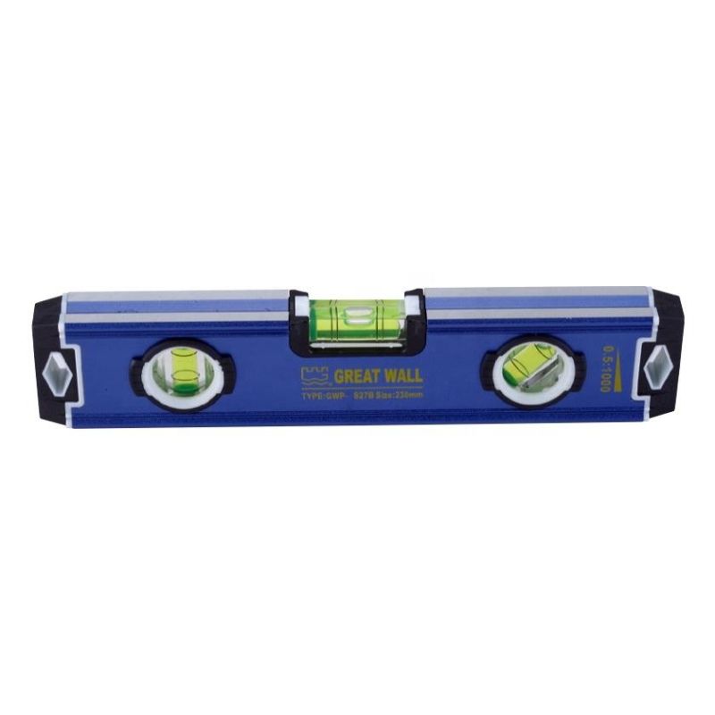 230mm/9′ ′ High Accuracy 0.5mm/M Magnetic Torpedo Level Aluminium Spirit Level