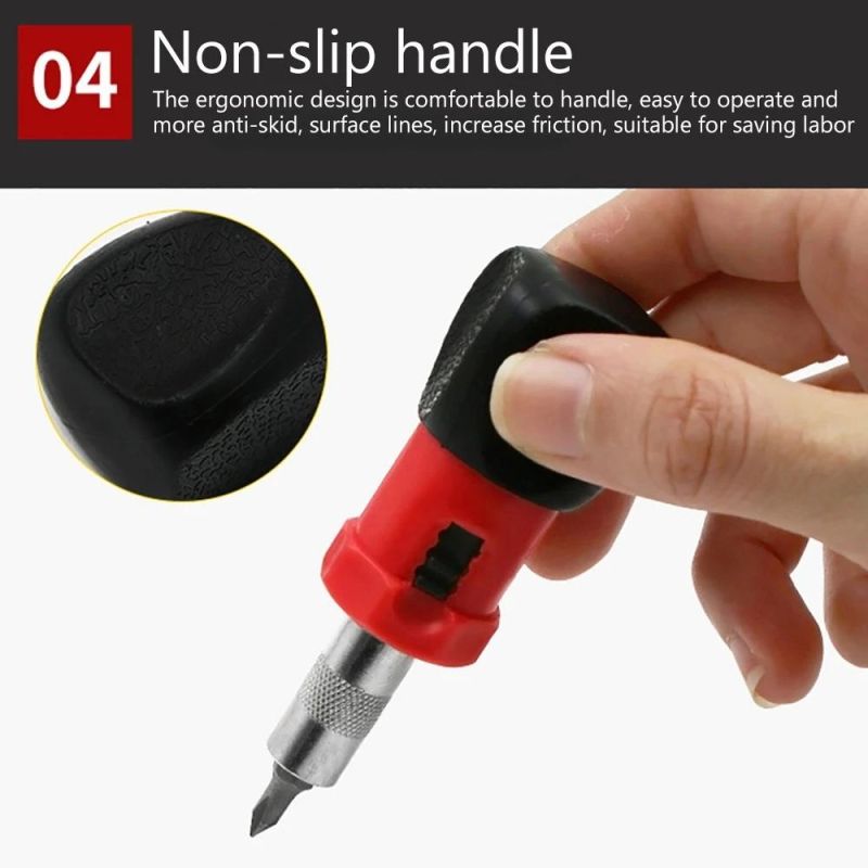 Small Square Handle Ratchet Screwdriver, 6.35mm Inner Hexagon Socket, Mini Ratchet Screwdriver