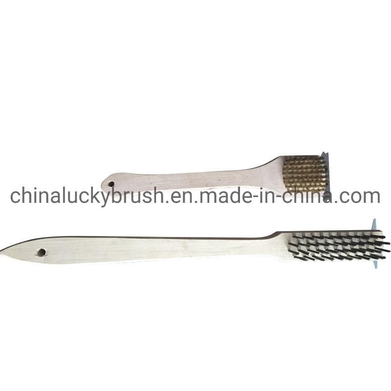 Wooden Handle Steel Wire Brush /Wood Base Stainless Steel Wire Handle Brush Wire Rust Removal Brush (YY-386)