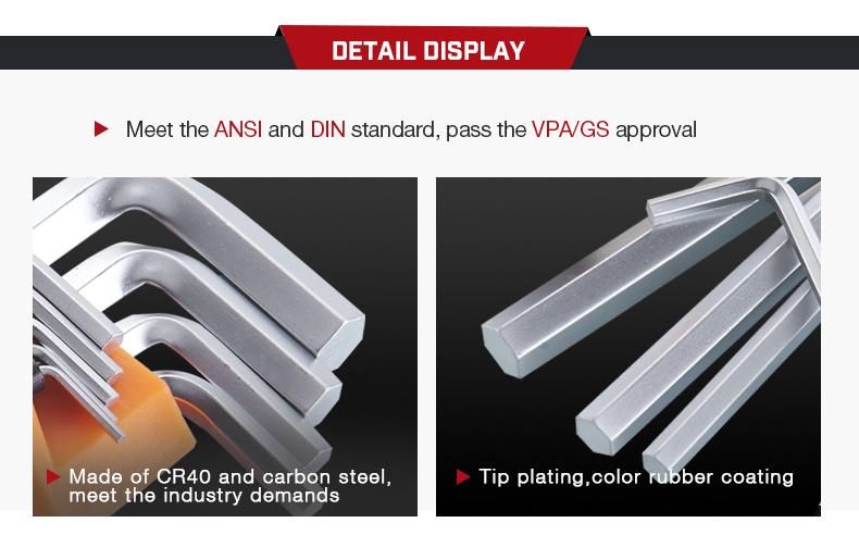 9PC Ball Point Hex Key Set (Card packing)