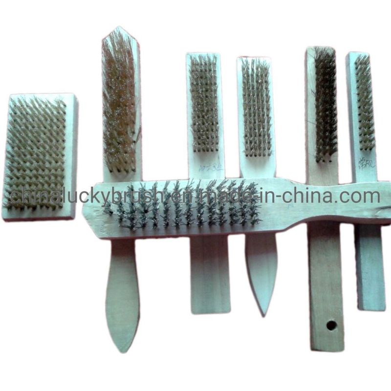 High Quality Wooden Base Steel Wire Polishing Brush (YY-231)