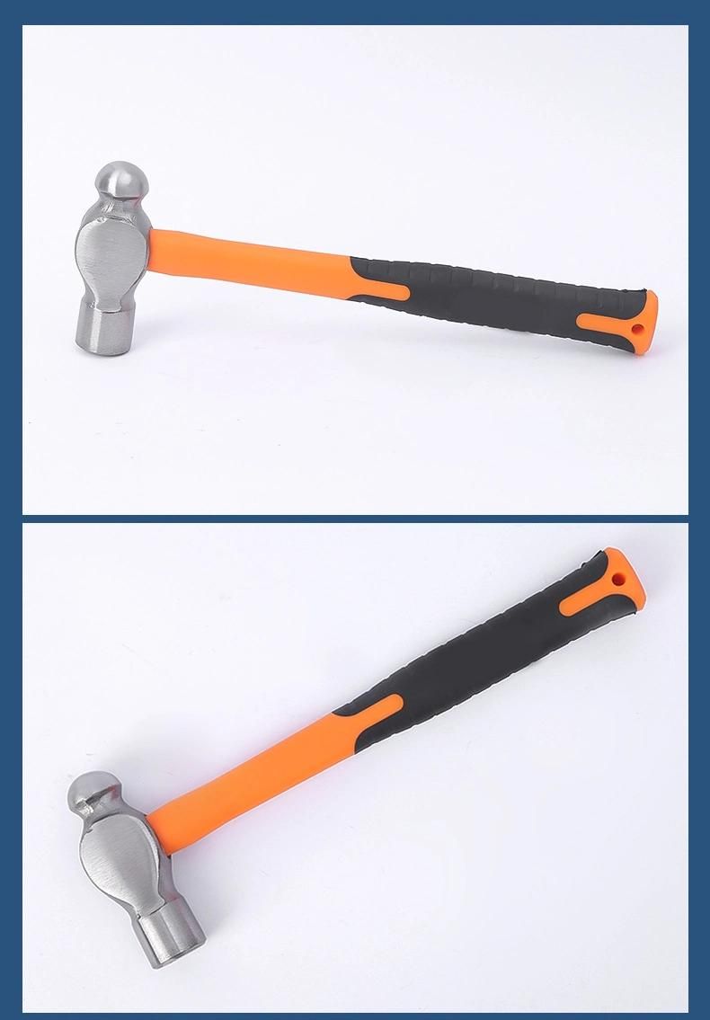 Plastic-Coated Handle Hammer Multipurpose Hammer 45# Steel Nail Installation Round Head Hammer