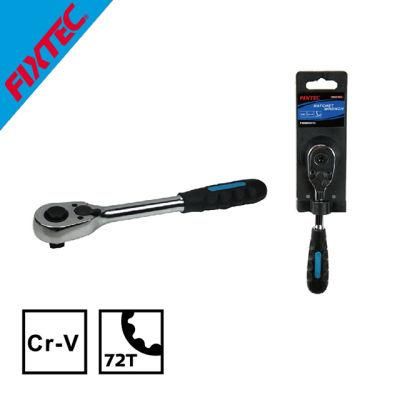 Fixtec Chrome Vanadium Ratchet Wrench with Color Plastic Handle