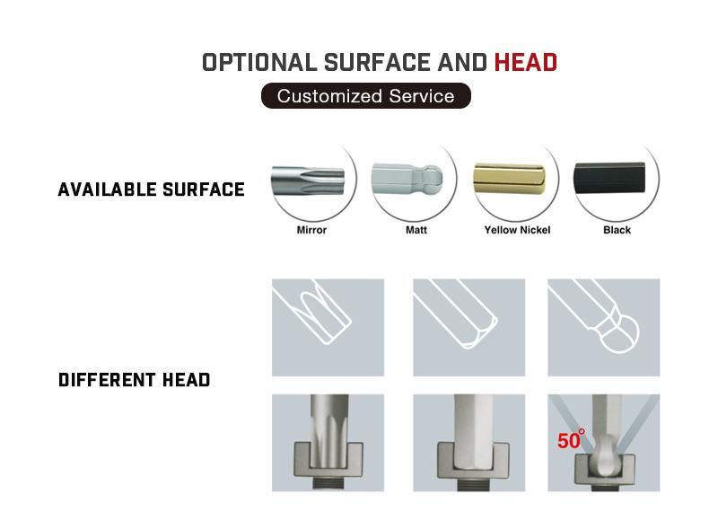 Allen Wrench Single Ball Head L-Shaped Extended Universal 3 4 5 6 7 8 10 12mm Hexagonal Edge