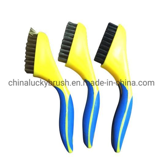 Double Colour Plastic Handle Wire Cleaning Brush (YY-681)