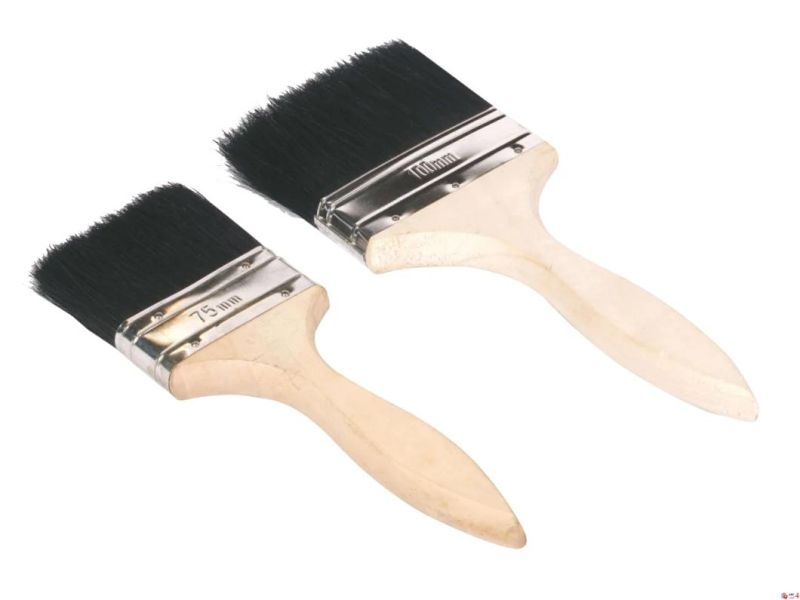 Flat Paint Brushes Wooden Handle Painting Brush Flat Bristle