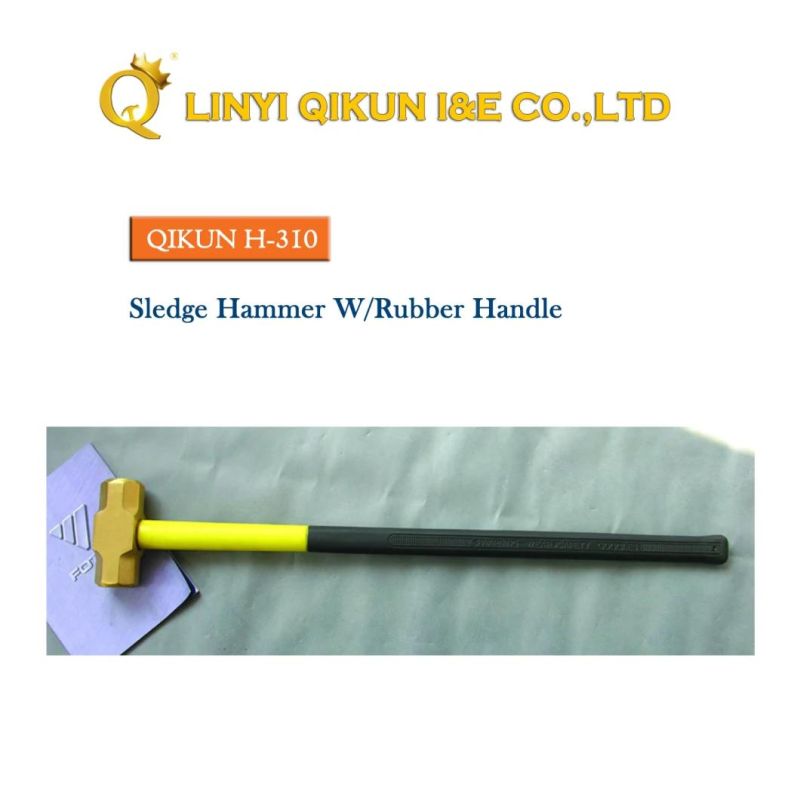 H-253 Construction Hardware Hand Tools Fibreglass Rubber Handle German Type Machinist′s Hammer