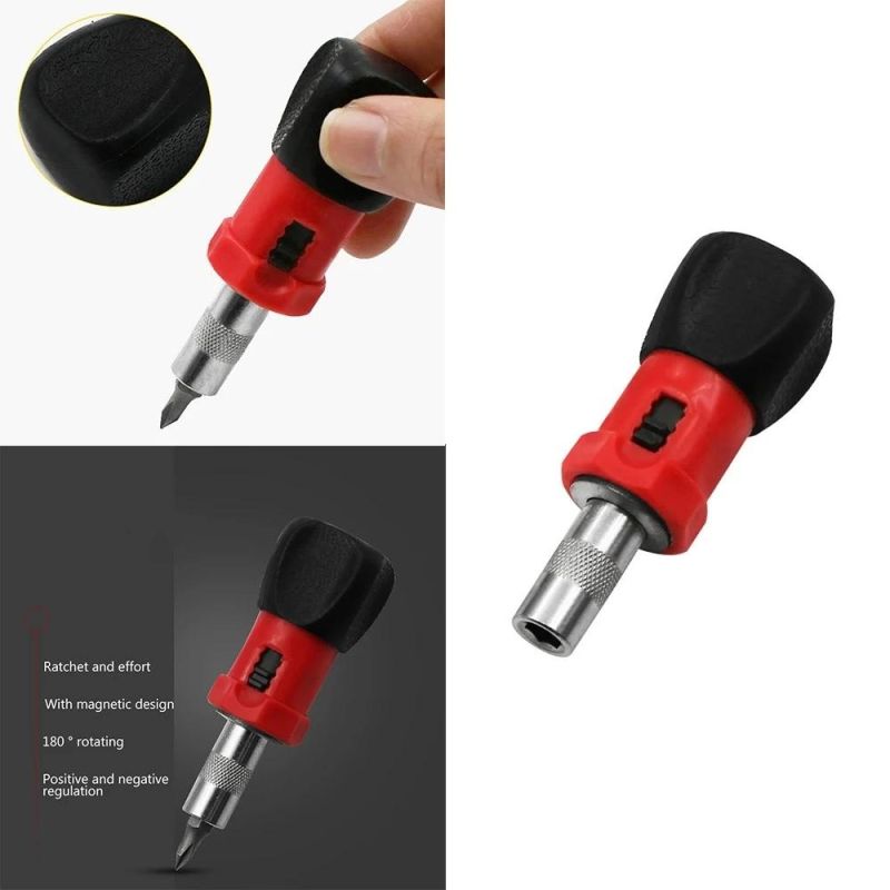 Small Square Handle Ratchet Screwdriver, 6.35mm Inner Hexagon Socket, Mini Ratchet Screwdriver