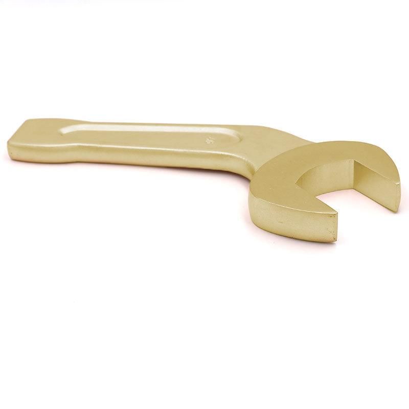 WEDO Aluminum Bronze Wrench Non-Sparking 45 Degree Bent Striking/Slogging Open Spanner