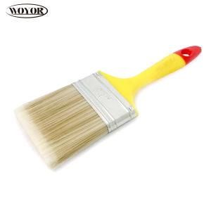 Top Acryl Paint Brush, Flat Mottler White Synthetic with Plastic Handle, Size 75