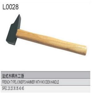 French Type Joiner&prime;s Hammer with Wooden Handle L0028